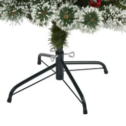 Nearly Natural, Inc. Nearly Natural Inc 5' Frosted Swiss Pine Artificial Christmas Tree With White LED Lights And Berries 12 Nearly Natural, Inc. Nearly Natural Inc 5' Frosted Swiss Pine Artificial Christmas Tree With White LED Lights And Berries -Home Decoration Series 60326170 4