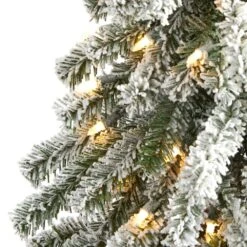 Nearly Natural, Inc. Nearly Natural Inc 5' Flocked Alpine Christmas Artificial Tree With Lights -Home Decoration Series 60326337 3