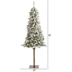 Nearly Natural, Inc. Nearly Natural Inc 5' Flocked Alpine Christmas Artificial Tree With Lights -Home Decoration Series 60326337 6