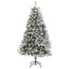 Nearly Natural, Inc. Nearly Natural Inc 6' Flocked Rock Springs Spruce Artificial Christmas Tree With White LED Lights -Home Decoration Series 60328762 1