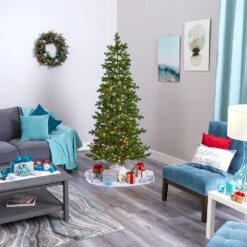 Nearly Natural, Inc. Nearly Natural Inc 6.5' Big Sky Spruce Artificial Christmas Tree With Clear Warm White LED Lights -Home Decoration Series 60328820 7