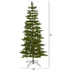 Nearly Natural, Inc. Nearly Natural Inc 6.5' Big Sky Spruce Artificial Christmas Tree With Clear Warm White LED Lights -Home Decoration Series 60328820 8