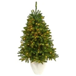 Nearly Natural, Inc. Nearly Natural Inc 50" Sierra Spruce Natural Look Artificial Christmas Tree With 150 White LED Lights