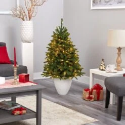 Nearly Natural, Inc. Nearly Natural Inc 50" Sierra Spruce Natural Look Artificial Christmas Tree With 150 White LED Lights -Home Decoration Series 60331311 7