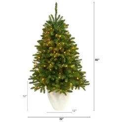 Nearly Natural, Inc. Nearly Natural Inc 50" Sierra Spruce Natural Look Artificial Christmas Tree With 150 White LED Lights -Home Decoration Series 60331311 8