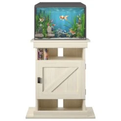 DHP Farmington Aquarium Stand In Ivory Oak -Home Decoration Series 60425089 10