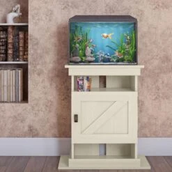 DHP Farmington Aquarium Stand In Ivory Oak -Home Decoration Series 60425089 13