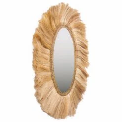 Tov Furniture Tribal Oval Wall Mirror In Natural 12 Tov Furniture Tribal Oval Wall Mirror In Natural -Home Decoration Series 60622818 4