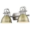 Golden Lighting Duncan 2-Light Bath Vanity In Pewter -Home Decoration Series 60736634 1