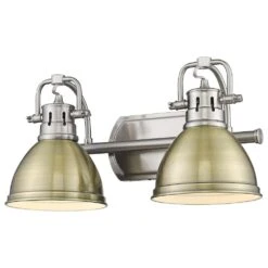 Golden Lighting Duncan 2-Light Bath Vanity In Pewter
