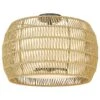 Golden Lighting Everly 4-Light Semi-Flush In Matte Black/Natural Rattan -Home Decoration Series 60736725 1