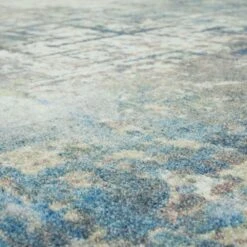 Karastan Kaleidoscope Glacial 2'6" X 10' Blue Runner -Home Decoration Series 6084547 5