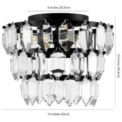 Safavieh Norla Flush Mount In Black -Home Decoration Series 60924883 3