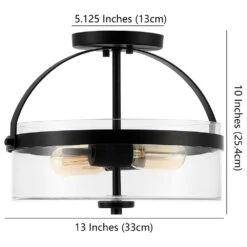 Safavieh Erlan Flush Mount In Black -Home Decoration Series 60924909 5