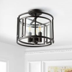 Safavieh Parsen Flush Mount In Black -Home Decoration Series 60924917 2