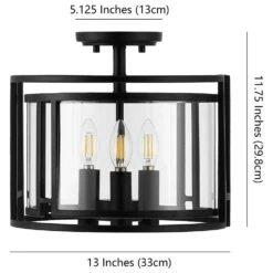 Safavieh Parsen Flush Mount In Black -Home Decoration Series 60924917 5
