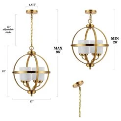 Safavieh Larton Pendant In Brass -Home Decoration Series 60924958 5