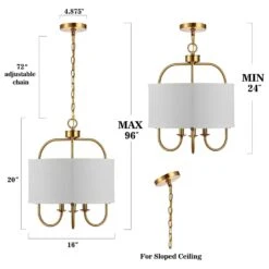 Safavieh Kenris Pendant In Brass -Home Decoration Series 60924982 5