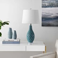 Safavieh Harlem Blue Table Lamp In Blue 11 Safavieh Harlem Blue Table Lamp In Blue -Home Decoration Series 60925161 4