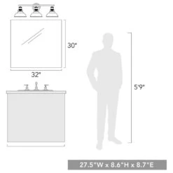 Golden Lighting Carver 3-Light Bath Vanity In Copper Patina -Home Decoration Series 61227435 6