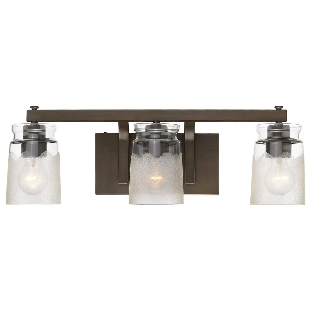 Golden Lighting Travers 3-Light Bath Vanity In Rubbed Bronze 5 Golden Lighting Travers 3-Light Bath Vanity In Rubbed Bronze - Image 3