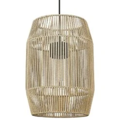 Golden Lighting Seabrooke 1-Light Outdoor Pendant In Natural Black -Home Decoration Series 61227633 5
