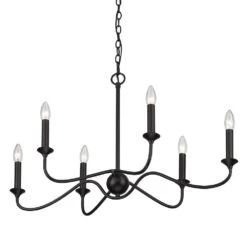 Golden Lighting Tierney Linear Pendant In Matte Black 12 Golden Lighting Tierney Linear Pendant In Matte Black -Home Decoration Series 61227690 4