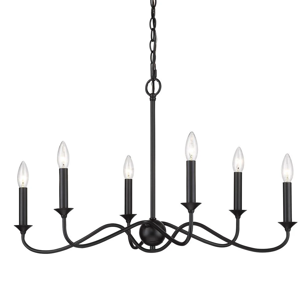 Golden Lighting Tierney Linear Pendant In Matte Black 7 Golden Lighting Tierney Linear Pendant In Matte Black - Image 5