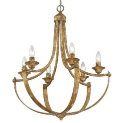 Golden Lighting Victoria 6-Light Chandelier In Heirloom Gold -Home Decoration Series 61227823 5