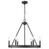 Golden Lighting Alastair 6-Light Chandelier In Matte Black -Home Decoration Series 61227955 1