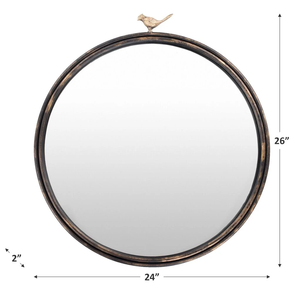 Surya Birdsong Wall Mirror In Black 8 Surya Birdsong Wall Mirror In Black - Image 6
