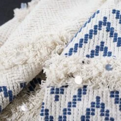 Safavieh Theanna 50" X 60" Throw In Ivory And Blue -Home Decoration Series 61300943 4