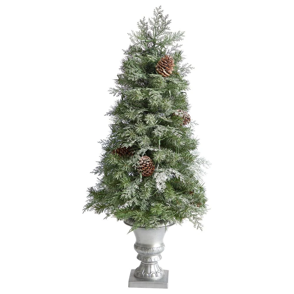 Nearly Natural, Inc. Nearly Natural Inc 4ft. English Pine Artificial Christmas Tree With Warm White LED Lights 3 Nearly Natural, Inc. Nearly Natural Inc 4ft. English Pine Artificial Christmas Tree With Warm White LED Lights