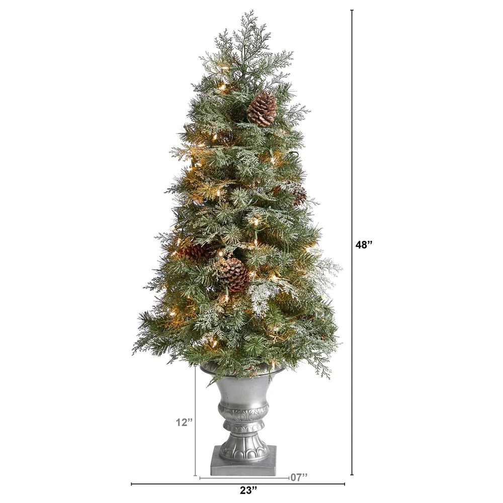 Nearly Natural, Inc. Nearly Natural Inc 4ft. English Pine Artificial Christmas Tree With Warm White LED Lights 12 Nearly Natural, Inc. Nearly Natural Inc 4ft. English Pine Artificial Christmas Tree With Warm White LED Lights - Image 10