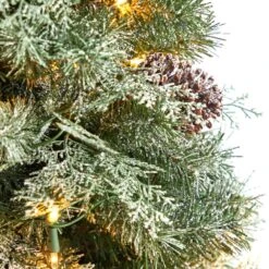 Nearly Natural, Inc. Nearly Natural Inc 4ft. English Pine Artificial Christmas Tree With Warm White LED Lights 16 Nearly Natural, Inc. Nearly Natural Inc 4ft. English Pine Artificial Christmas Tree With Warm White LED Lights -Home Decoration Series 61327573 5