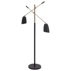 Zuo Modern Tanner Floor Lamp In Matte Black And Brass -Home Decoration Series 61369674 4