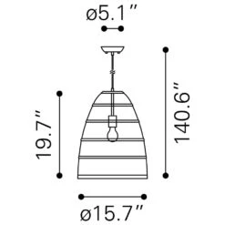Zuo Modern Saints Ceiling Lamp In Natural -Home Decoration Series 61369773 11