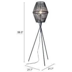 Zuo Modern Billie Floor Lamp In Black -Home Decoration Series 61369831 8