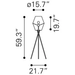 Zuo Modern Billie Floor Lamp In Black -Home Decoration Series 61369831 9