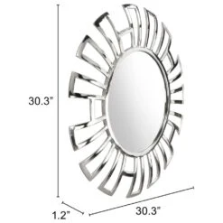 Zuo Modern Calmar Mirror In Silver -Home Decoration Series 61377677 6