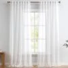 Pem America Cannon Sheer 84" X 50" Window Panel In White (Set Of 2)