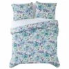 Pem America Christian Siriano New York Dhalia 3-Piece Full/Queen Comforter Set In Blue, Green And Pink -Home Decoration Series 61570917 1