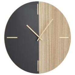Maple And Jade 24" Wall Clock In Black And Brown -Home Decoration Series 61579942 4