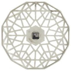 Maple And Jade 24" Metal Wall Clock In Silver -Home Decoration Series 61580478 6