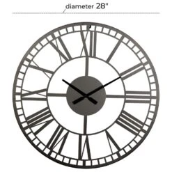 Maple And Jade 28" Wall Clock In Black -Home Decoration Series 61582581 10