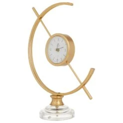 Novogratz Abstract Clock In Gold And Clear -Home Decoration Series 61582599 6