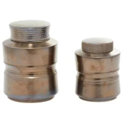 Maple And Jade Decorative Ceramic Jar In Bronze (Set Of 2) -Home Decoration Series 61583399 6