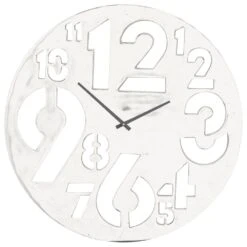 Maple And Jade 24" Contemporary Wall Clock In Silver