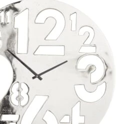 Maple And Jade 24" Contemporary Wall Clock In Silver -Home Decoration Series 61583506 3