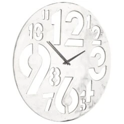 Maple And Jade 24" Contemporary Wall Clock In Silver -Home Decoration Series 61583506 4